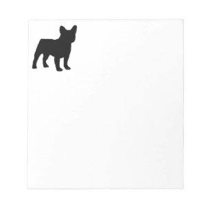 french bulldog silhouette notepad