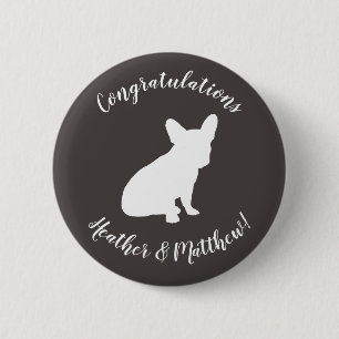 French Bulldog Silhouette Party 2 Inch Round Button