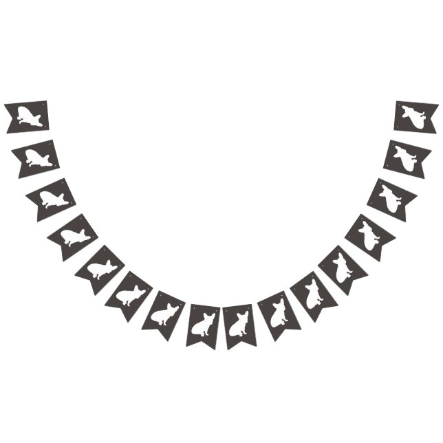 French Bulldog Silhouette Party Bunting Flags (All)