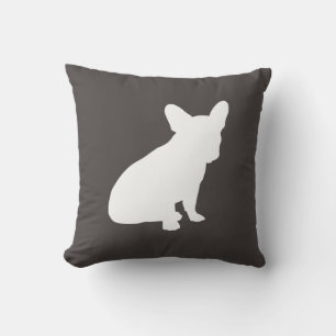 French Bulldog Silhouette Party Throw Pillow