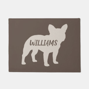 French Bulldog Silhouette Personalized Frenchie Doormat