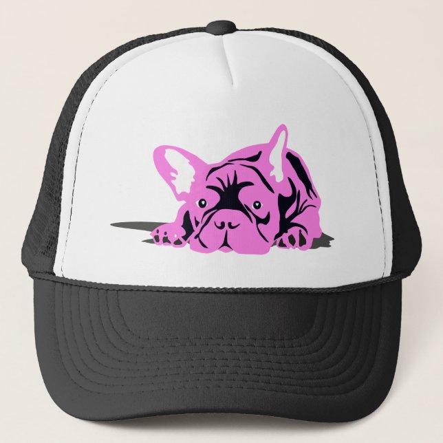 French Bulldog Silhouette Trucker Hat (Front)