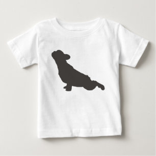 French Bulldog Silhouette Yoga Pose Baby T-Shirt