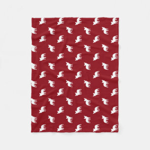 French Bulldog Silhouettes Pattern Fleece Blanket