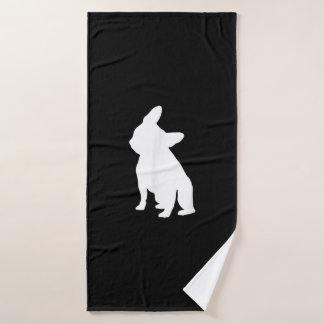 french bulldog simple | frenchie cute gift bath towel