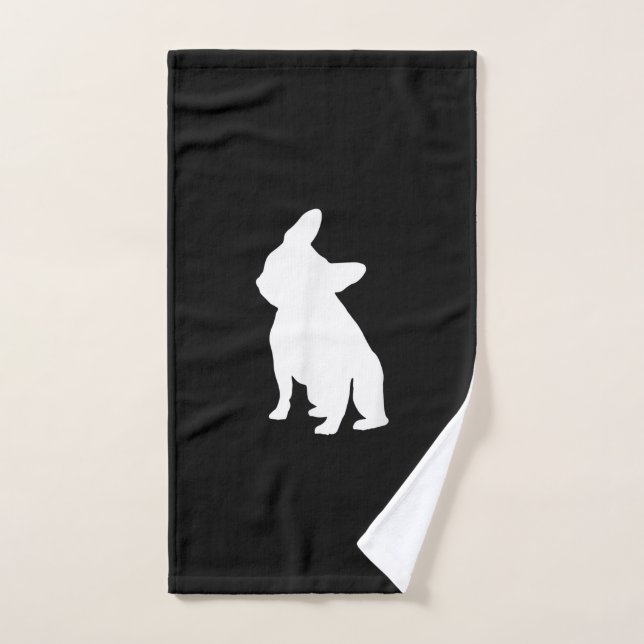 french bulldog simple | frenchie cute gift hand towel (Hand Towel)