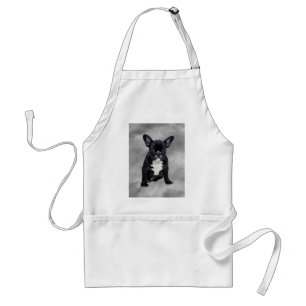 French Bulldog Sitting Watercolor Oil Painting Standard Apron
