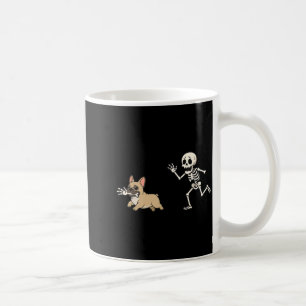 French Bulldog Skeleton Hand Halloween Coffee Mug