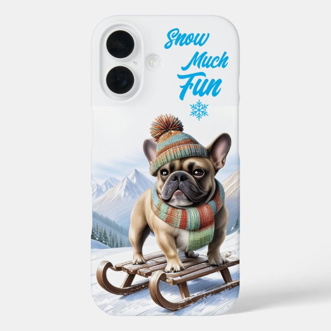French Bulldog sled French Bulldog Case-Mate iPhone Case (Back)