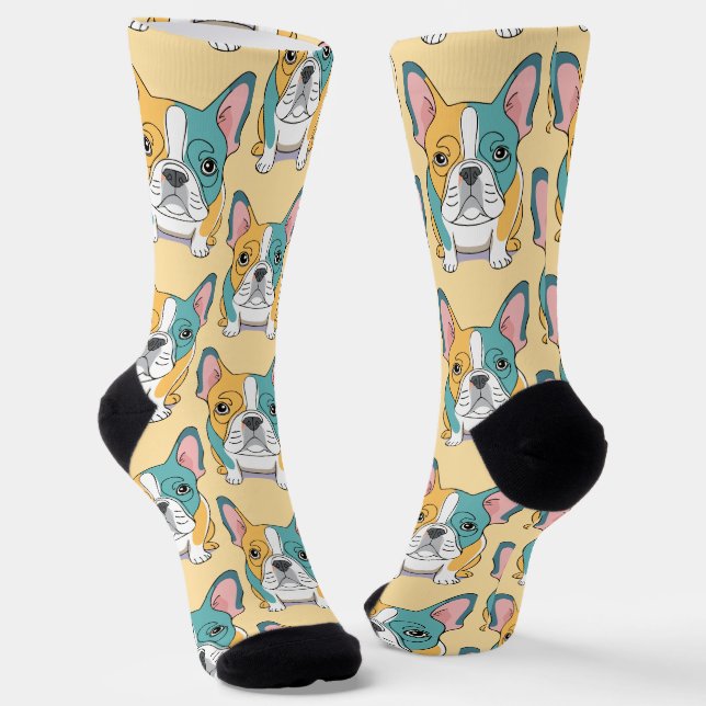 French Bulldog  Socks (Angled)