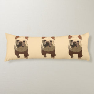 French Bulldog, Soft Peach Body Pillow