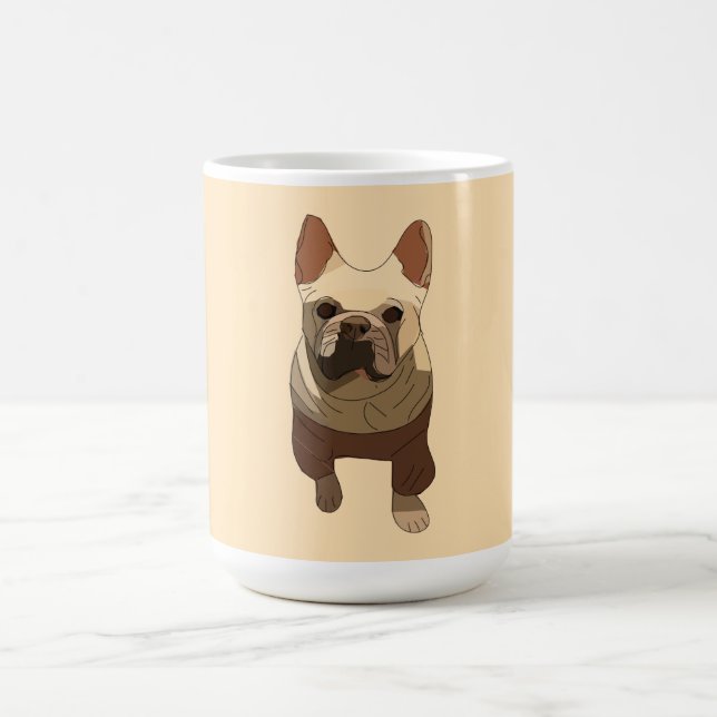 French Bulldog, Soft Peach Coffee Mug (Center)