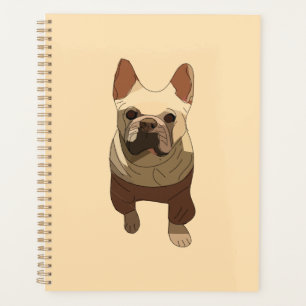 French Bulldog, Soft Peach Planner