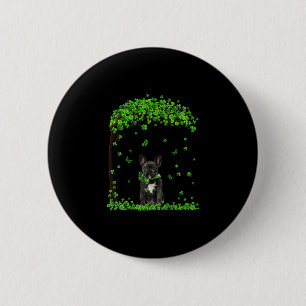 French Bulldog St Patricks Day Lover Irish Shamroc 2 Inch Round Button