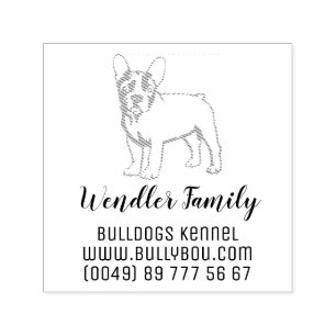 french bulldog stamp