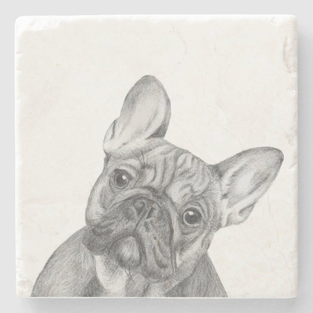 French Bulldog Stone Coaster (Front)