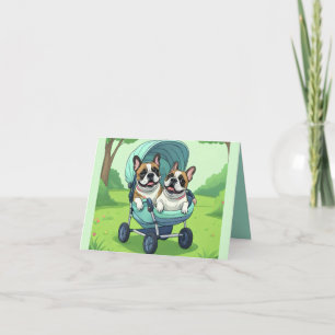 French Bulldog Stroller Thank You Card