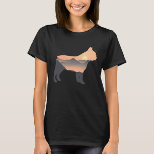 french bulldog Sun Mountain Silhouette french bull T-Shirt