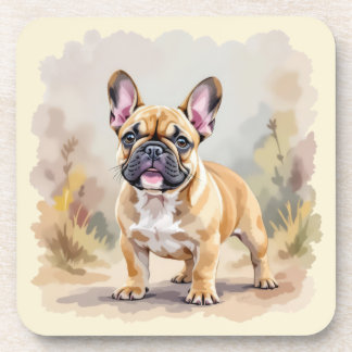 French Bulldog Tan Fawn-Colored Cute Frenchie Dog Coaster