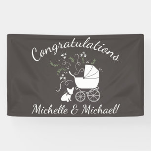 French Bulldog Theme Party - Baby Shower Neutral Banner