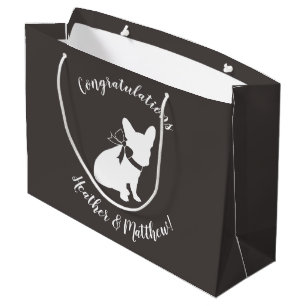 French Bulldog Theme Party - Baby Shower Neutral Large Gift Bag