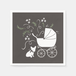 French Bulldog Theme Party - Baby Shower Neutral Napkin