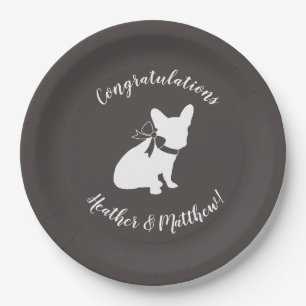 French Bulldog Theme Party - Baby Shower Neutral Paper Plate