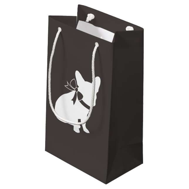French Bulldog Theme Party - Baby Shower Neutral Small Gift Bag (Back Angled)