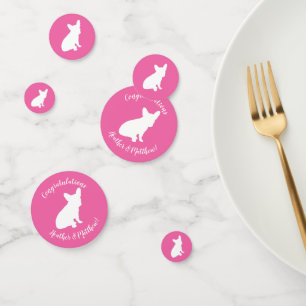 French Bulldog Theme Party - Baby Shower Pink Confetti
