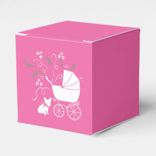 French Bulldog Theme Party - Baby Shower Pink Favor Box
