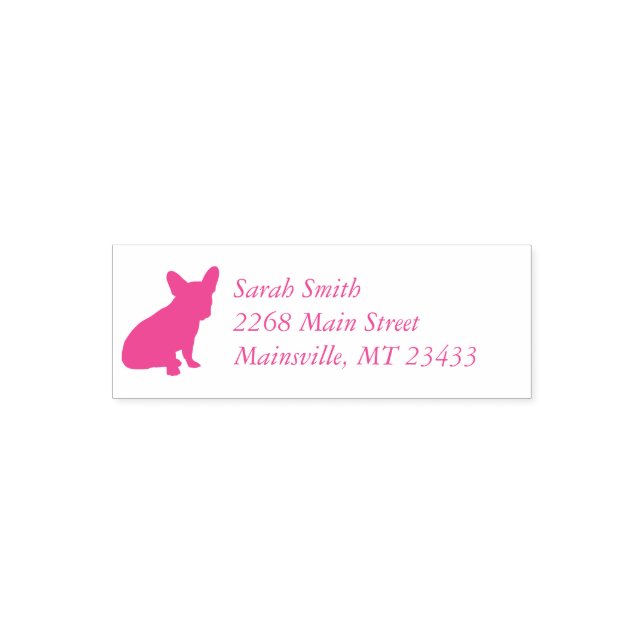 French Bulldog Theme Party - Baby Shower Pink Self-inking Stamp (Design)