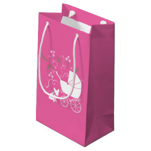 French Bulldog Theme Party - Baby Shower Pink Small Gift Bag