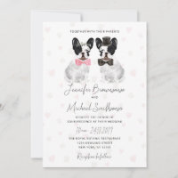 French Bulldog theme paw heart dog wedding