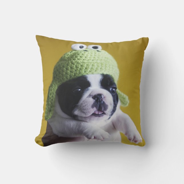 French Bulldog Throw Pillow (Front)
