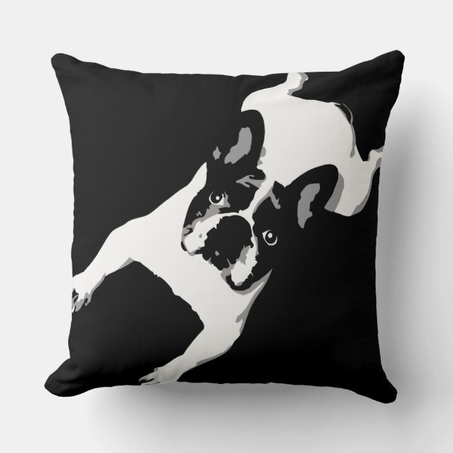 French Bulldog Throw Pillow (Front)