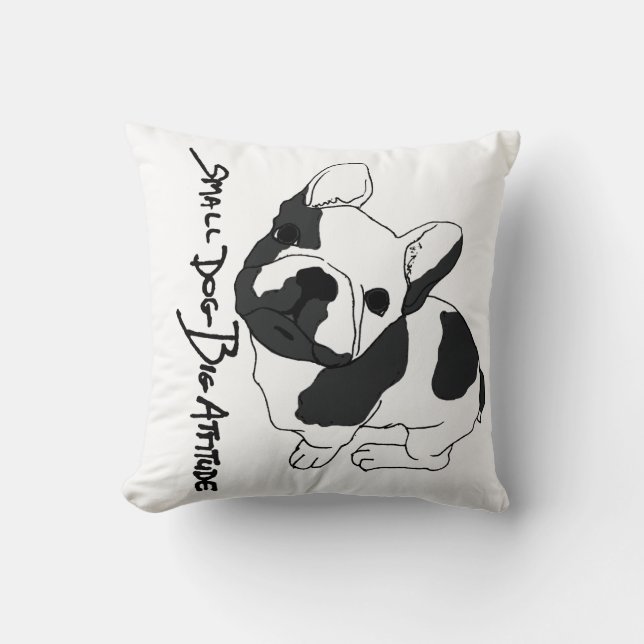 French Bulldog Throw Pillow (Front)