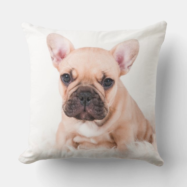 French Bulldog Throw Pillow (Front)