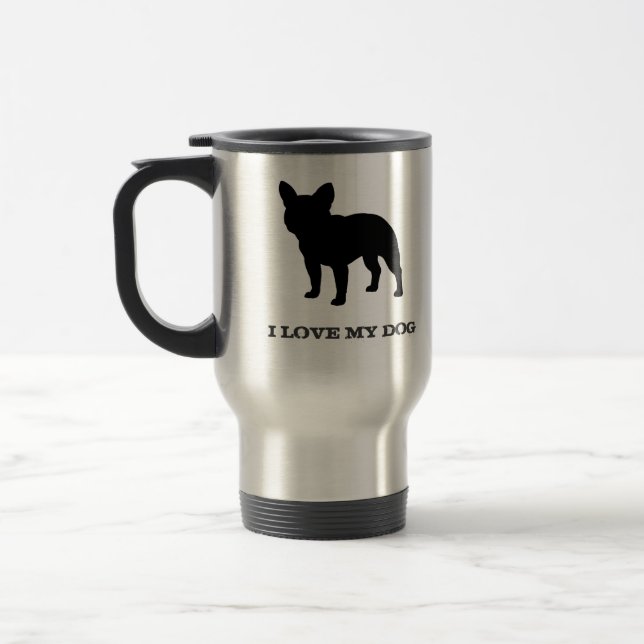 French Bulldog Travel Mug (Left)