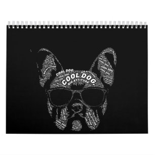 French Bulldog Typography Calendar