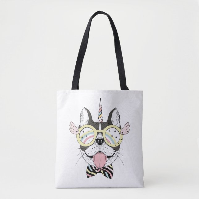 French Bulldog Unicorn Tote Bag (Front)