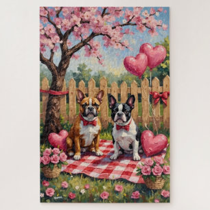 French Bulldog Valentine’s Day Art Jigsaw Puzzle