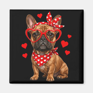French Bulldog Valentines Day Frenchie Lover Dog H Magnet