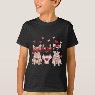 French Bulldog Valentines Day Heart Pet Dog Animal T-Shirt