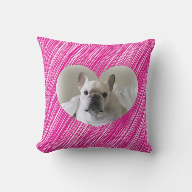 French Bulldog Valentine's Day Heart pillow (Front)
