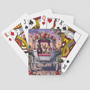 French Bulldog Valentine's Day  Playing Cards