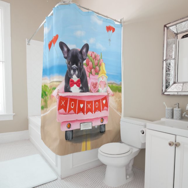 French Bulldog Valentine's Day Truck (In Situ)