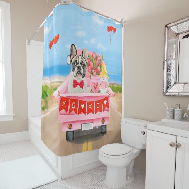 French Bulldog Valentine's Day Truck (In Situ)