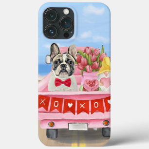French Bulldog Valentine's Day Truck iPhone 13 Pro Max Case