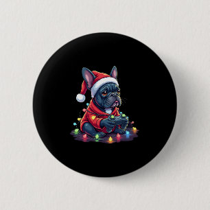 French Bulldog Video Game Controller Light Snow Sa 2 Inch Round Button