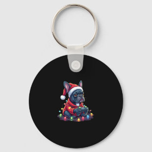 French Bulldog Video Game Controller Light Snow Sa Keychain